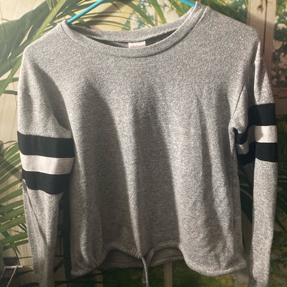 No Boundaries, gray sweater